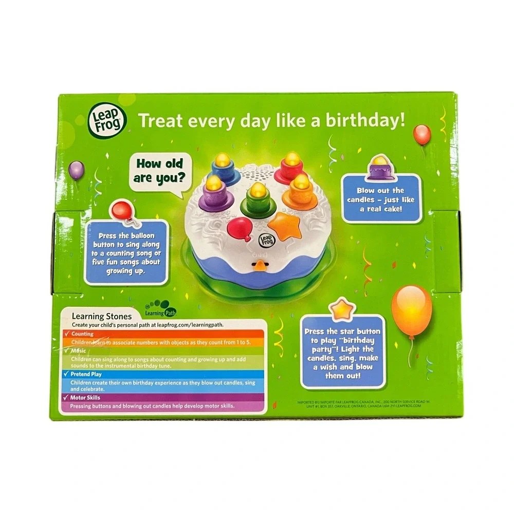 Leap Frog Counting Candles Birthday Cake Musical Toy Ages 12 Months+